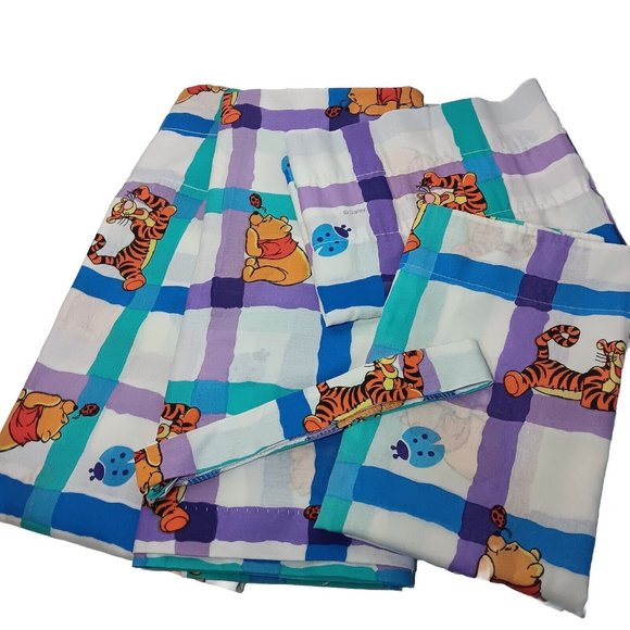 Disney Winnie The Pooh Tigger Curtain Set 2 Panels Valance Pillow Sham Wamsutta - Picture 1 of 16